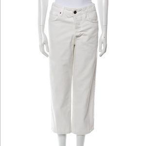 Raey Mid Rise Skinny Leg White Jeans